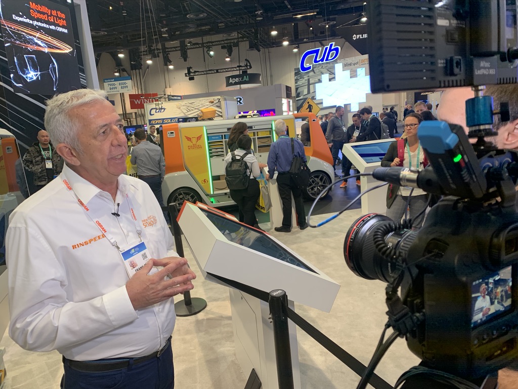Rinspeed-CEO Interview vor OSRAM-Stand — CES Las Vegas 2020