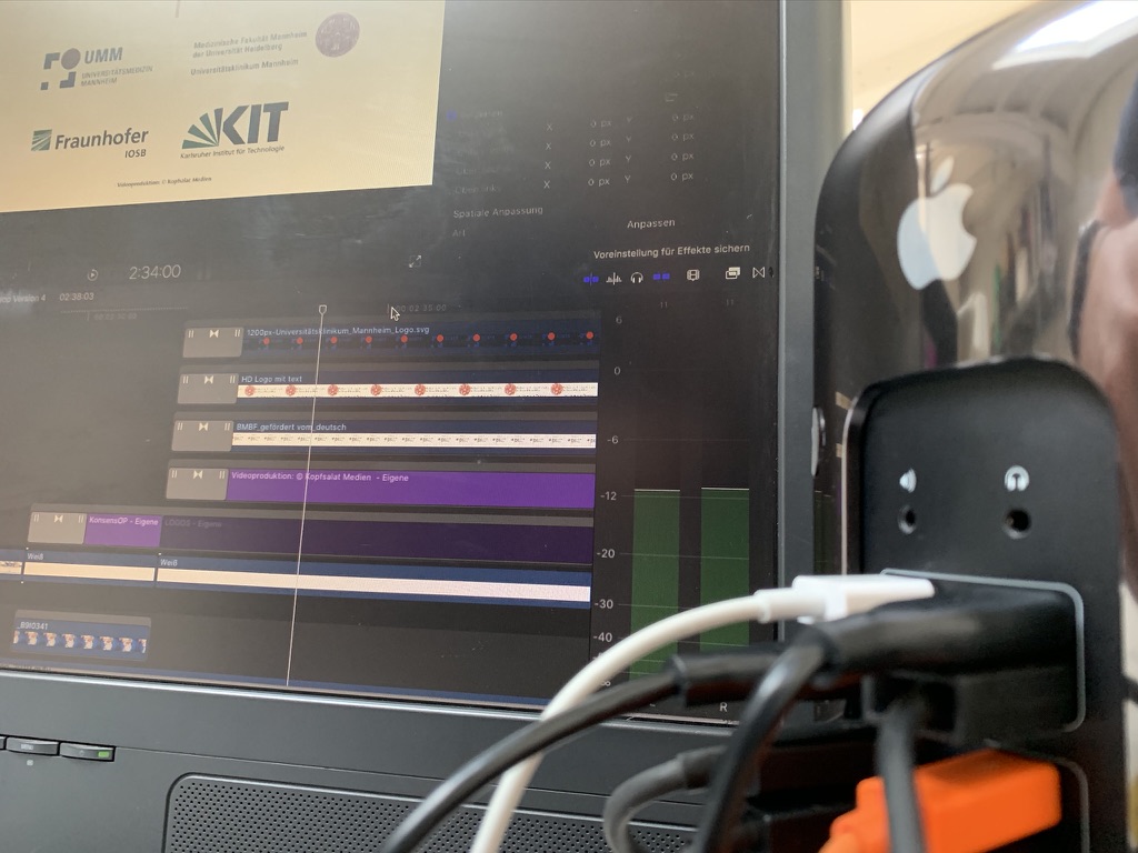Postproduktion Wissenschaftsfilm — Final Cut Pro Timeline — Mac Pro 2023