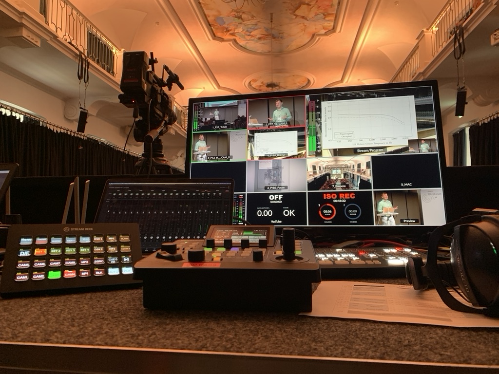 8-Kamera-Multiview Regiepult — ATEM Switcher, Stream Deck, ISO Recording, YouTube-Stream